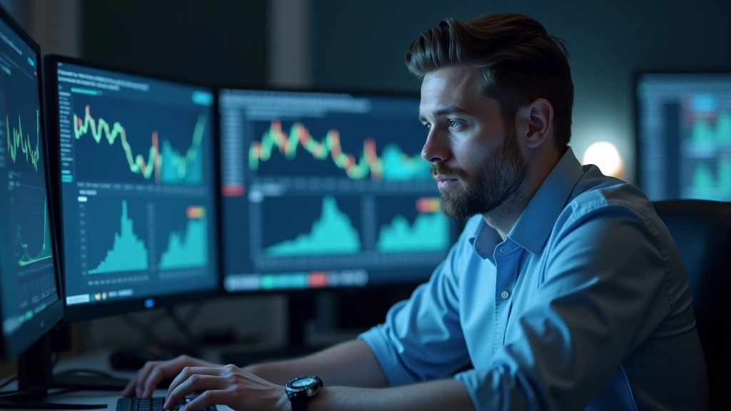 Trader reviewing emotional decision patterns and behavioral responses chart with multiple market scenarios